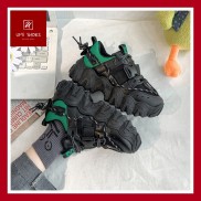 [LOẠI ĐẸP] Giày thể thao ulzzang nâng độn đế cao 5cm răng cưa viền YM đơn giản màu đen cá tính năng động đi học đi chơi